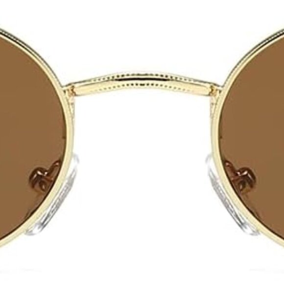 Accessories - Oval Sunglasses Women Vintage Metal Frame Retro Eyeglasses UV400 Protection